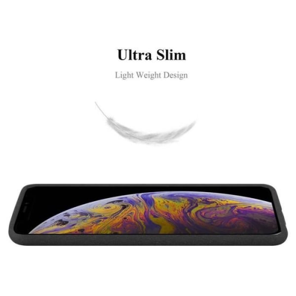 Cadorabo Fodral fungerar med Apple iPhone XS MAX i FROST BLACK - Stötsäkert och reptåligt TPU silikonskydd - Ultratunt