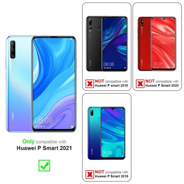 Coque för Huawei P SMART 2021 - CADORABO - Grå Blommor - Syntetiskt läder - Ställfunktion - Plats för kort Blommig grå