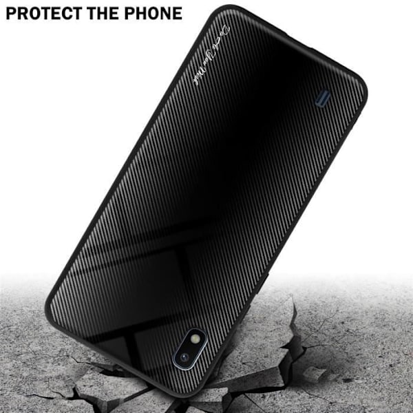 Coque - CADORABO - Samsung Galaxy A10 / M10 - Skydd i härdat glas - Silikon TPU - Halkfri Svart