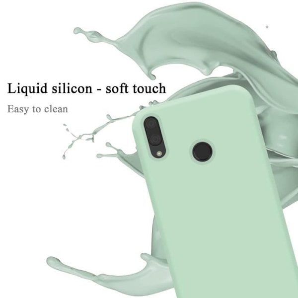 Coque - CADORABO - Huawei Y7 2019 / Y7 PRIME 2019 - Silikon TPU - LIQUID LIGHT GREEN - Stötsäker skydd VÄTSKA LJUSGRÖN