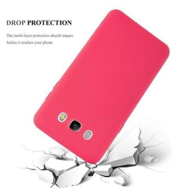 Samsung Galaxy J5 2016 (6) Fodral CANDY RED Cadorabo DESIGN CANDY TPU Silikon Skyddsfodral Cover Ultra Slim Bumper