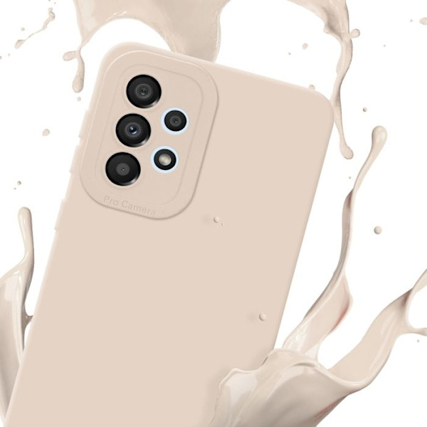 Fodral för Samsung Galaxy A32 4G i FLUID CREAM Fodral i flexibelt TPU silikonskydd Rosa