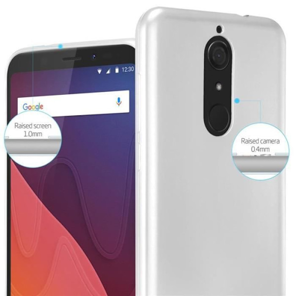 Cadorabo Fodral fungerar med WIKO VIEW i METALLISKT SILVER - Stötsäker och reptålig TPU silikonhölje - Ultrasmalt skyddande