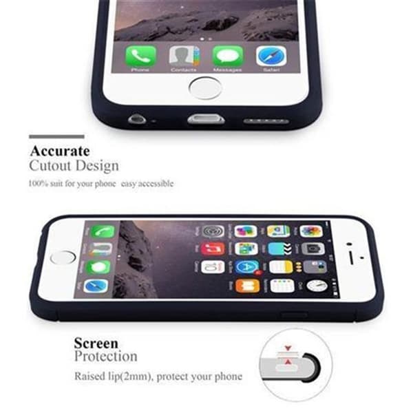 Skal för iPhone 6 PLUS / 6S PLUS BORSTAD BLÅ Kolfiberdesign Blå
