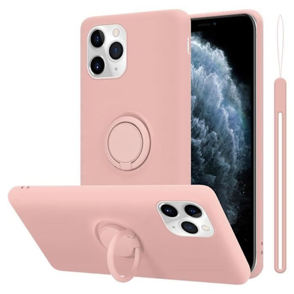 Cadorabo Fodral för Apple iPhone 11 PRO MAX i LIQUID Pink Skyddande silikon TPU Flexibelt ringskydd