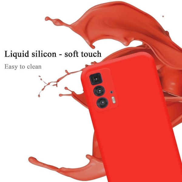 Fodral till Motorola EDGE 20 PRO / EDGE S PRO Skal i LIQUID RED Fodral Skydd i silikon TPU mobiltelefon Röd