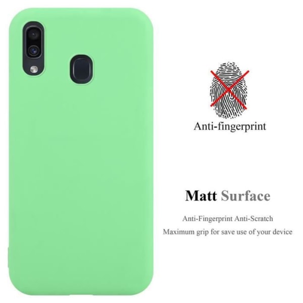 Fodral för Samsung Galaxy A20 / A30 / M10s i CANDY PASTELL GREEN Cadorabo Cover Protection Silikon TPU-fodral