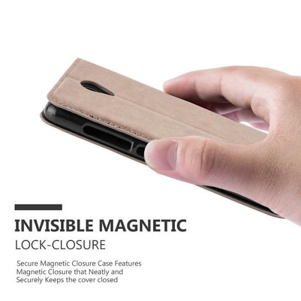 ZTE BLADE L7 Fodral i COFFEE BROWN från Cadorabo (INVISIBLE MAGNETIC CLOSURE Design) Helt skyddsfodral med Flip Flip