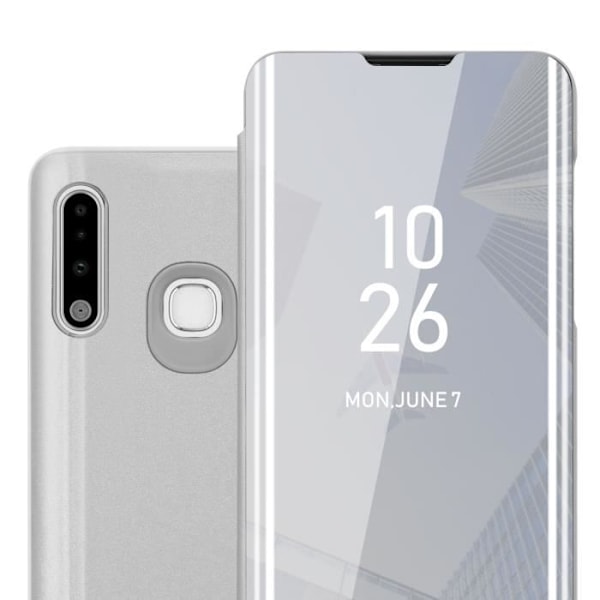 Coque - CADORABO - Samsung Galaxy A70e - 360 graders skydd - Design Clear View - Silver Pengar