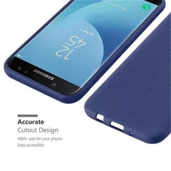 Samsung Galaxy J5 2017 fodral - CADORABO - Frost design - Mjuk - Mörkblå Frost mörkblå