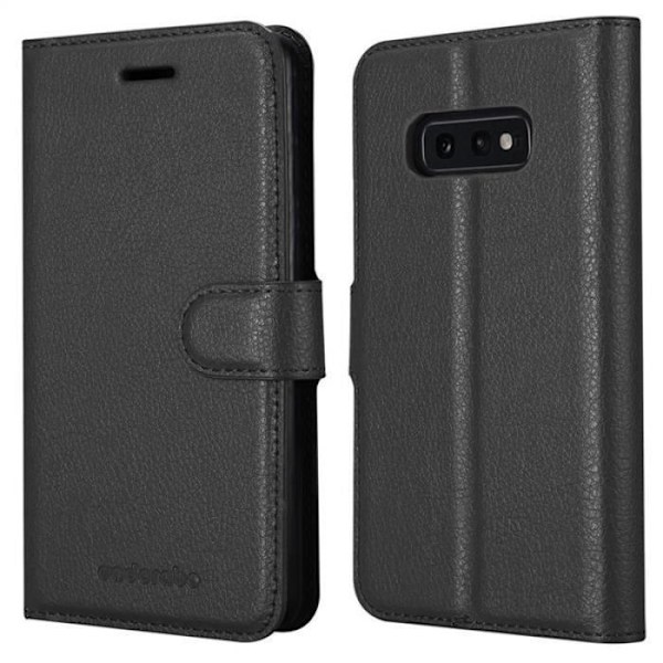 Fodral till Samsung Galaxy S10e - CADORABO - Svart - Mjuk - Flik - Bokhållarfunktion Svart