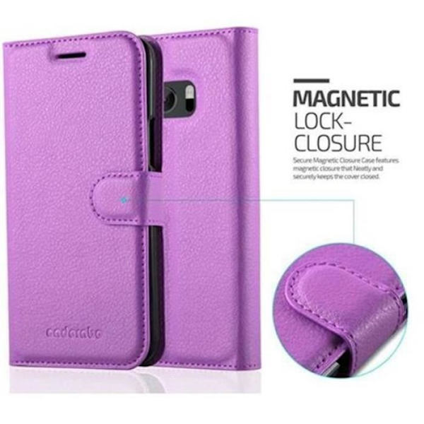 Cadorabo HTC 10 Fodral VIOLET ORCHID Full Skyddsfodral Fodral Magnetlås (stöder stativ och kortplats)