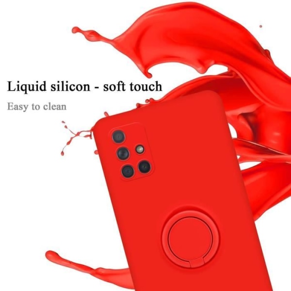 Fodral för Samsung Galaxy A51 4G / M40s i LIQUID Red Cadorabo Cover Skydd av flexibel TPU silikonring Cover