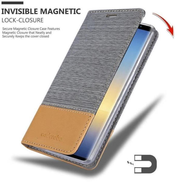 Cadorabo Fodral till Samsung Galaxy NOTE 9 i LJUSGRÅBRUNT