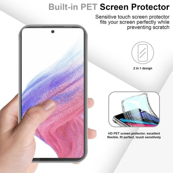Coque - CADORABO - Samsung Galaxy A53 5G - Skydd 360° - Transparent - Mjuk Transparent