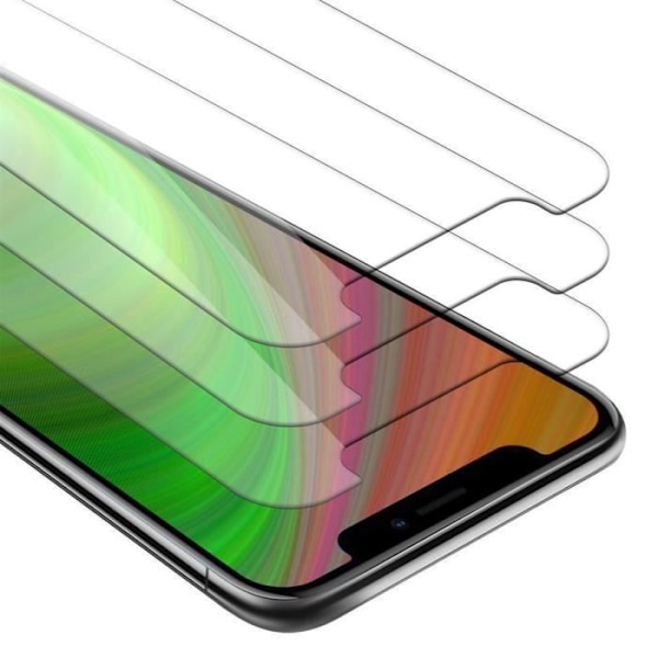 Cadorabo 3x härdat glas för Apple iPhone X / XS i HÖG TRANSPARENT - Paket med 3 skärmskydd i härdat glas för Transparent