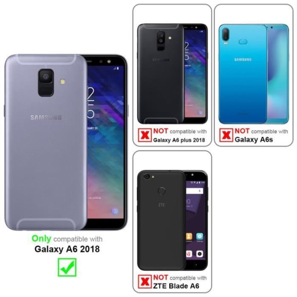 Coque - CADORABO - Samsung Galaxy A6 2018 - FROST NOIR - TPU - Skydd mot stötar FROST SVART
