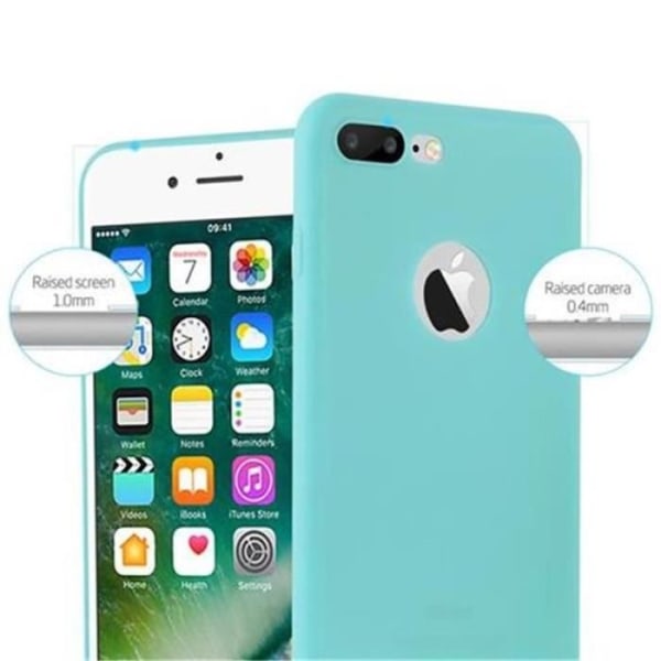 Fodral Apple iPhone 8 PLUS / 7 PLUS CANDY BLUE Cadorabo DESIGN CANDY Cover TPU Silikonskydd Fodral Cover Ultra Slim Bumper