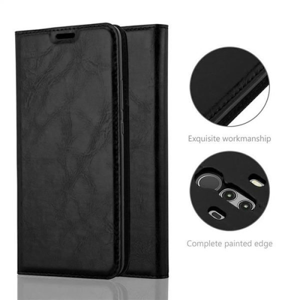 Skal till Huawei MATE 10 PRO - Cadorabo - Svart Natt - Syntetiskt läder - Semihårt - Magnetiskt NATTSVART