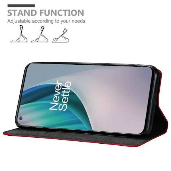 Fodral till OnePlus Nord N100 i APPLE RED Cadorabo Cover Protection magnetisk stängning ÄPPELRÖD