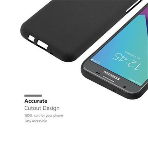 Fodral - CADORABO - Samsung Galaxy J3 2017 US Version - FROST BLACK - Silikon TPU - Ljusskydd Frost Svart