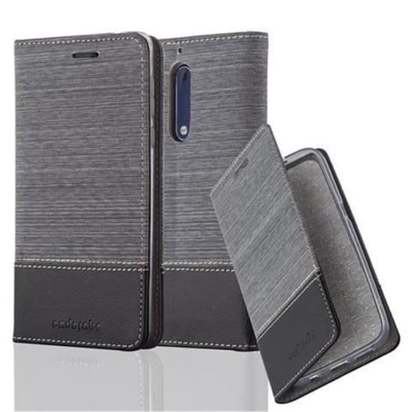 Skyddsfodral för Nokia 5 2017 i GRÅSVART Etui Case Skydd MÖRKGRÅ
