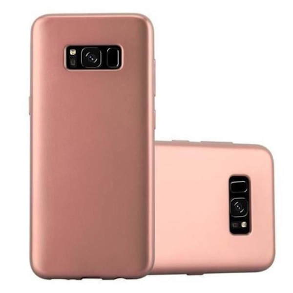 Samsung Galaxy S8-fodral i METALLIC ROSE GOLD från Cadorabo (METALLIC MATTE Design) Ultratunt mjukt silikon TPU-gelöverdrag med