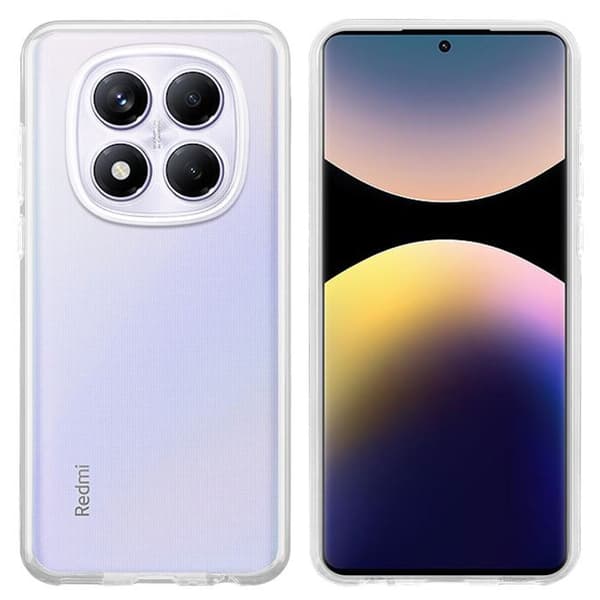 Transparent stötsäker silikonfodral för Xiaomi RedMi Note 14 Pro 4G Vit