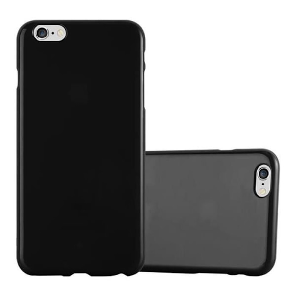 Apple iPhone 6 PLUS /6S PLUS JELLY BLACK Fodral Cadorabo DESIGN JELLY TPU Silikon Skyddsfodral Cover Ultra Slim Bumper