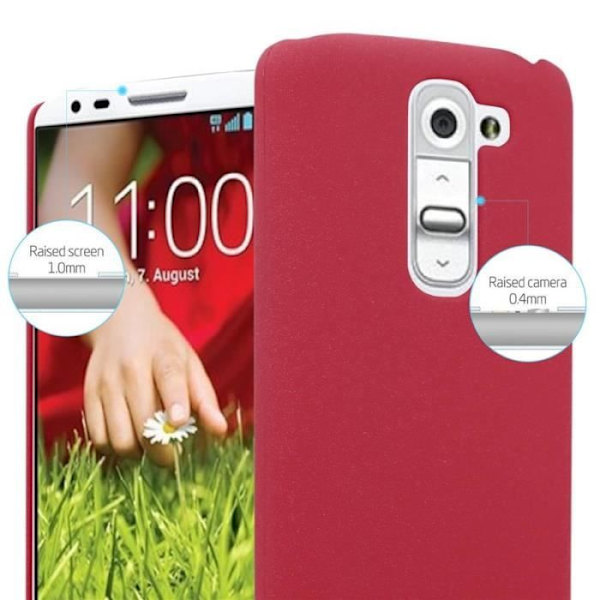 Coque - CADORABO - LG G2 MINI - Hård Skydd - Matt Design - Röd Färg Röd