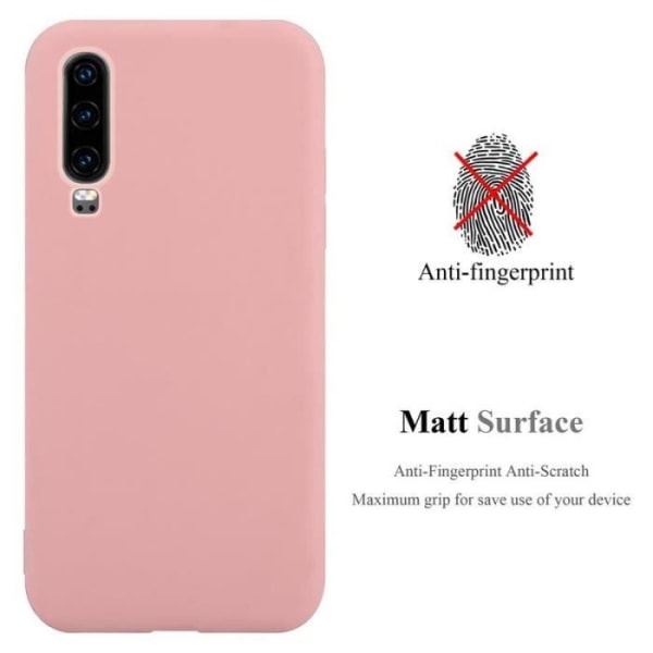 Cadorabo Fodral till Huawei P30 - i Rosa - Mjukt Silikon TPU skyddsfodral med Anti-Shock