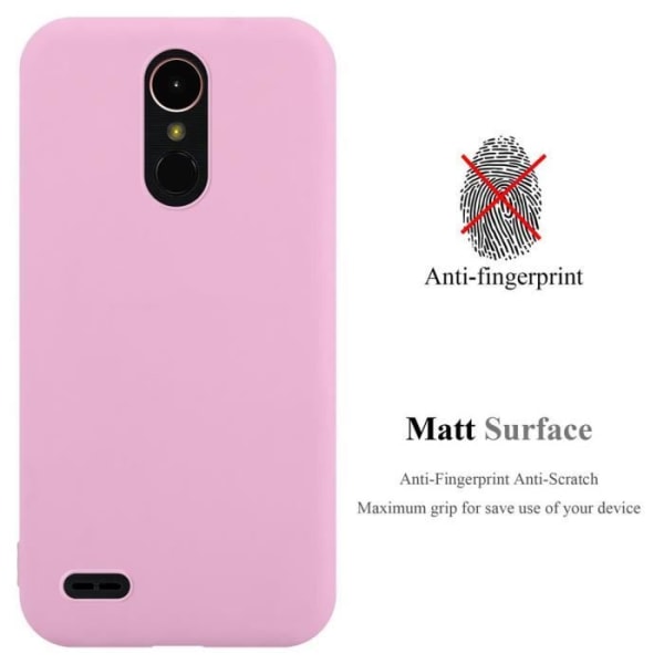 Fodral för LG K10 2017 i CANDY BRIGHT PINK Cadorabo Cover Protection Silikon TPU Fodral