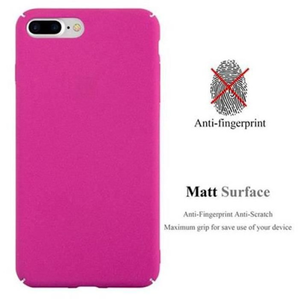 Apple iPhone 8 PLUS / 7 PLUS FROSTY LJUSROSA Fodral Cadorabo DESIGN FROSTY Hårt Fodral Skydd Skydd Ultra Slim Bumper Fodral
