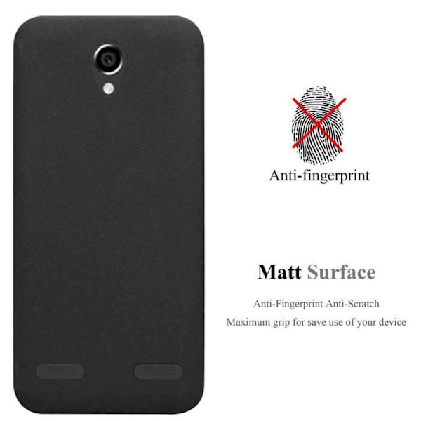 Skyddsfodral - CADORABO - ZTE Blade L7 - Flexibel TPU - Tunn design - Frost Svart Frost Svart