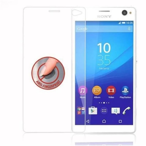 Cadorabo Skärmskydd för Sony Xperia C4 0,3 mm rundade kanter i härdat glas HÖG TRANSPARANS