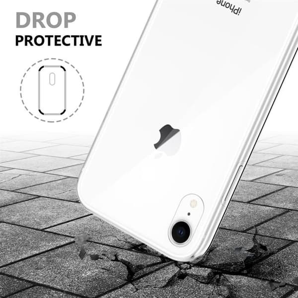Transparent skal för iPhone XR Heltäckande skydd Vit