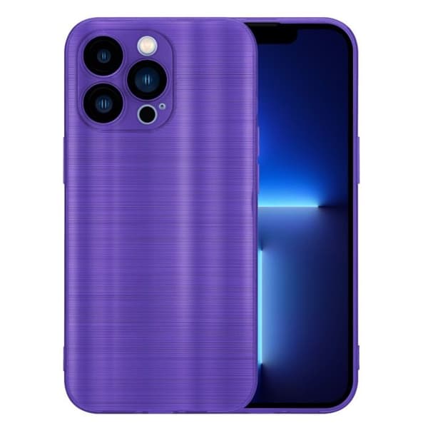 Skal för iPhone 13 PRO Borstad Lila Kameraskydd Violett