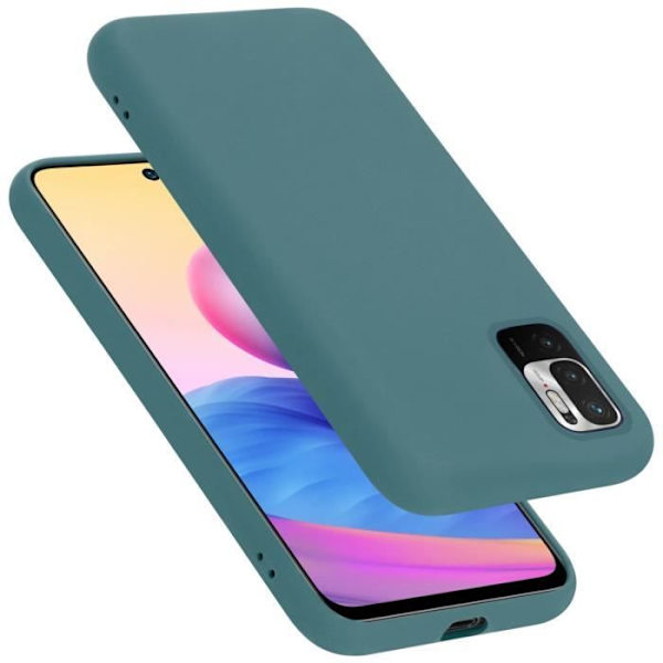 Coque - CADORABO - Xiaomi RedMi NOTE 10 5G / POCO M3 PRO 5G - LIQUID GREEN - Silikon TPU - Stötskydd VÄTSKA GRÖN