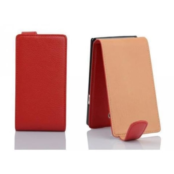 Cadorabo Fodral Samsung Galaxy NOTE 3 DESIGN FLIP Style Fodral Fodral Fodral konstläder Struktur KÖRSBÄRSRÖD