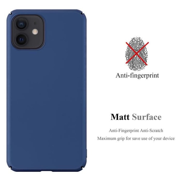 Fodral till Apple iPhone 12 PRO MAX i METALLIC BLUE Hårt fodral skal Cadorabo skydd metalliskt skyddsfodral
