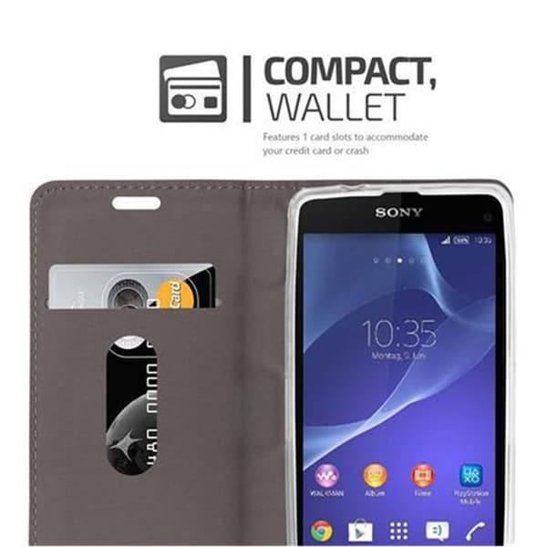 Skyddsfodral för Sony Xperia Z1 COMPACT i LJUST GRÅ BRUN Stötskyddande Etui Grå