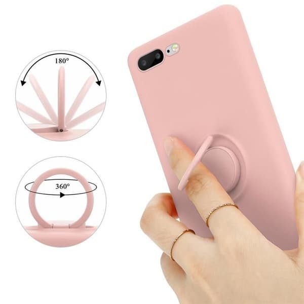 Skal för iPhone 7 PLUS / 7S PLUS / 8 PLUS i LIQUID PINK Stötsäker skydd Ros