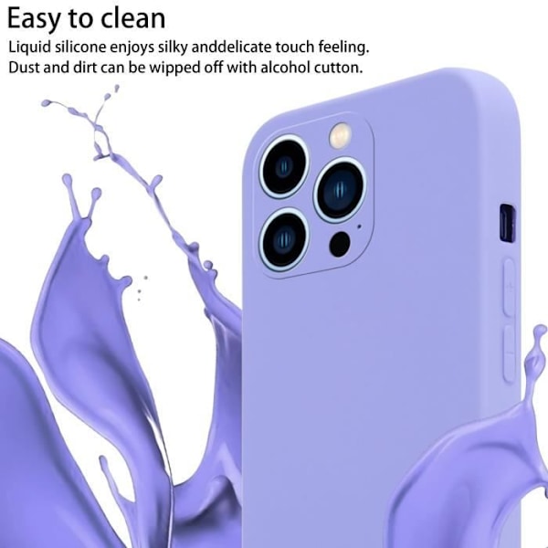 Halsbandsfodral - CADORABO - iPhone 13 PRO - LIQUID LIGHT LILA - TPU Silikon - Mjuk VÄTSKA LJUSLILA