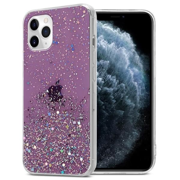 iPhone 11 Skal Lila med Glitter Skydd Glittrande Design Violett