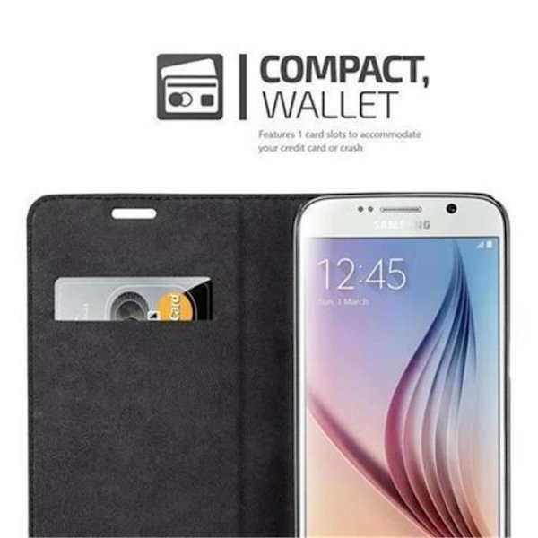 Cadorabo Samsung Galaxy S6-fodral KAFFEBRUNT, Osynlig magnetisk stängning Fodral-fodral stöder stativ och kortplats