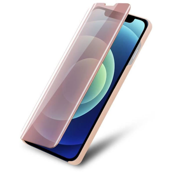 Etui för Apple iPhone 12/12 PRO - CADORABO - KUNZIT ROSA - 360° skydd - Design Clear View - Semi-stiftande KUNZIT ROSE