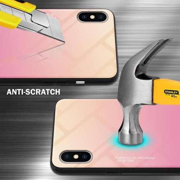 Fodral för Apple iPhone XS MAX Fodral i GUL - ROSA Fodral Skyddsskydd tvåfärgad TPU Gul, Rosa