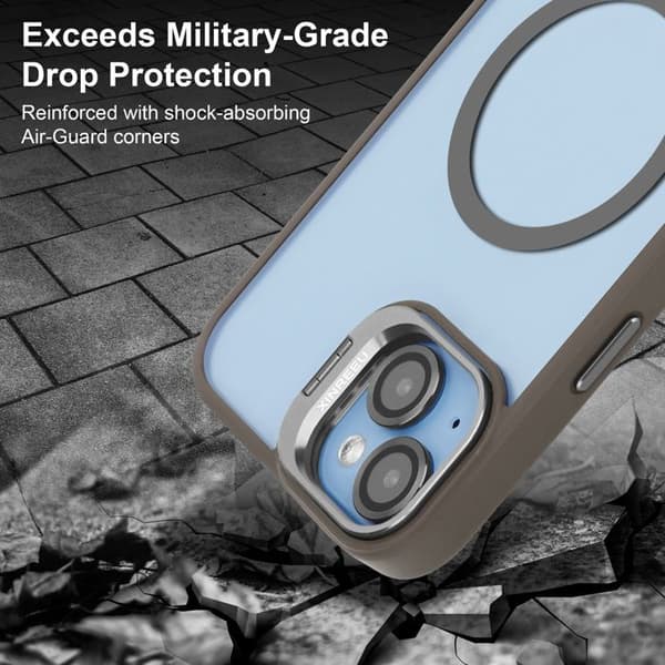 iPhone 13-fodral i GRÅ MagSafe-kompatibel Stötsäker skydd Grå