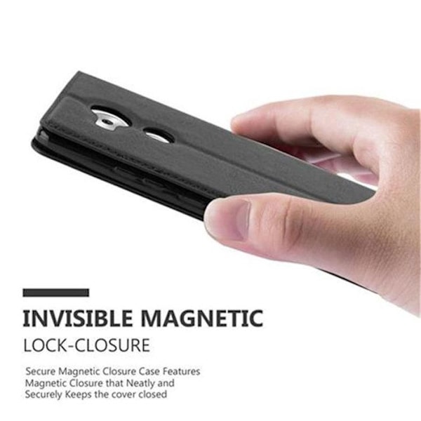 Coque för Huawei MATE 8 Fodral i SVART NATT Etui Case Cover Skydd Plånbok Wallet Svart