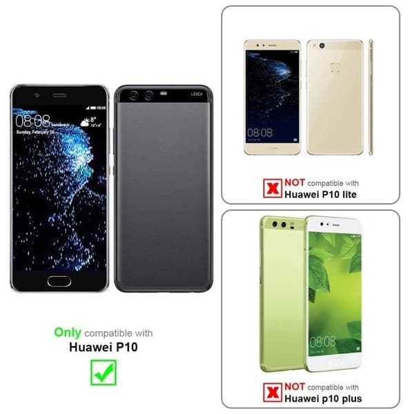 Fodral med lock för Huawei P10 Plånbok i KLASSISK SILVER Stötsäker Grå